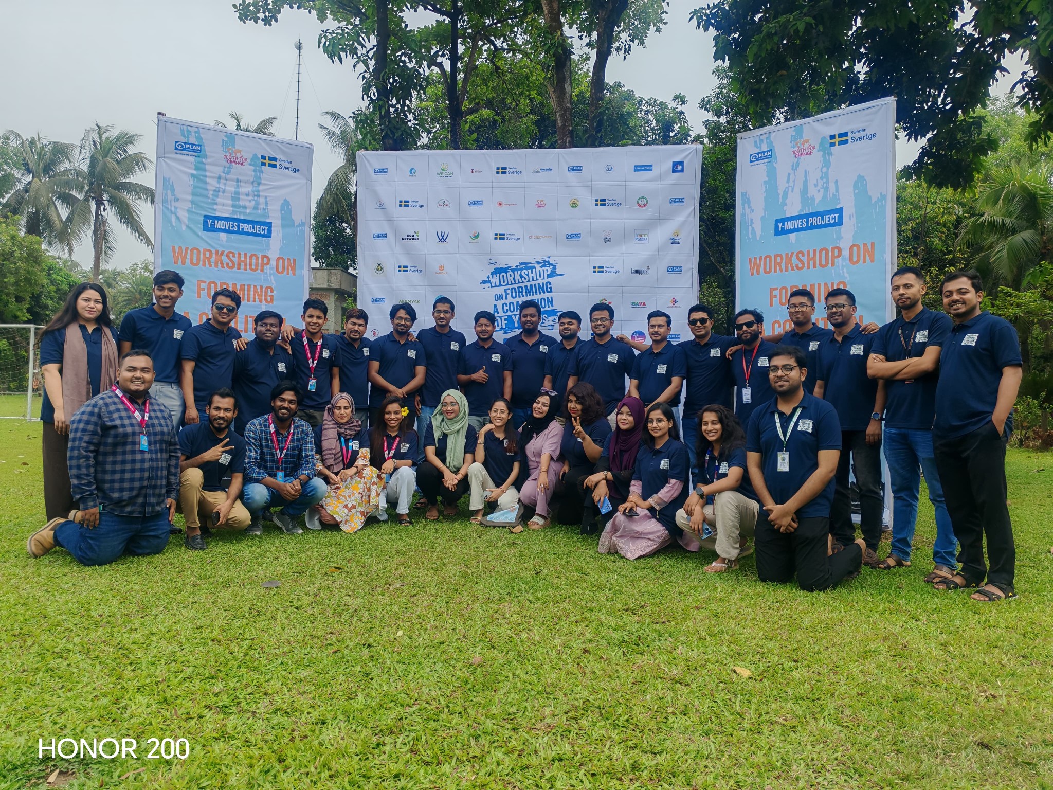 Participants of the Y-MOVES Project Workshop on Forming a Coalition Pose for a Group Photo.